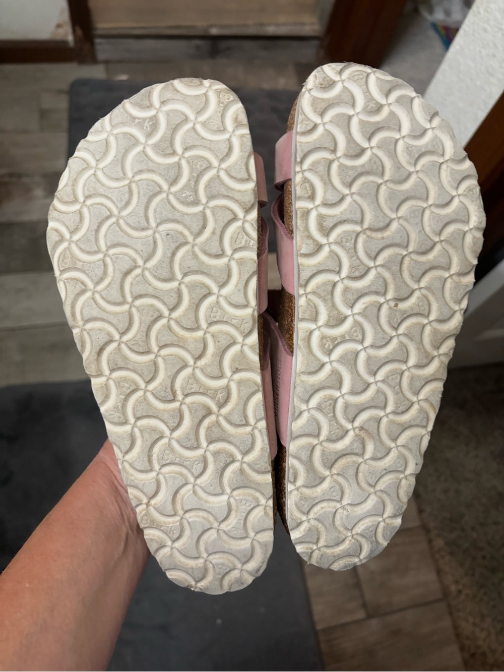 Birkenstock Women’s Mauve Pink Suede Criss Cross Sandals - Picture 2 of 4